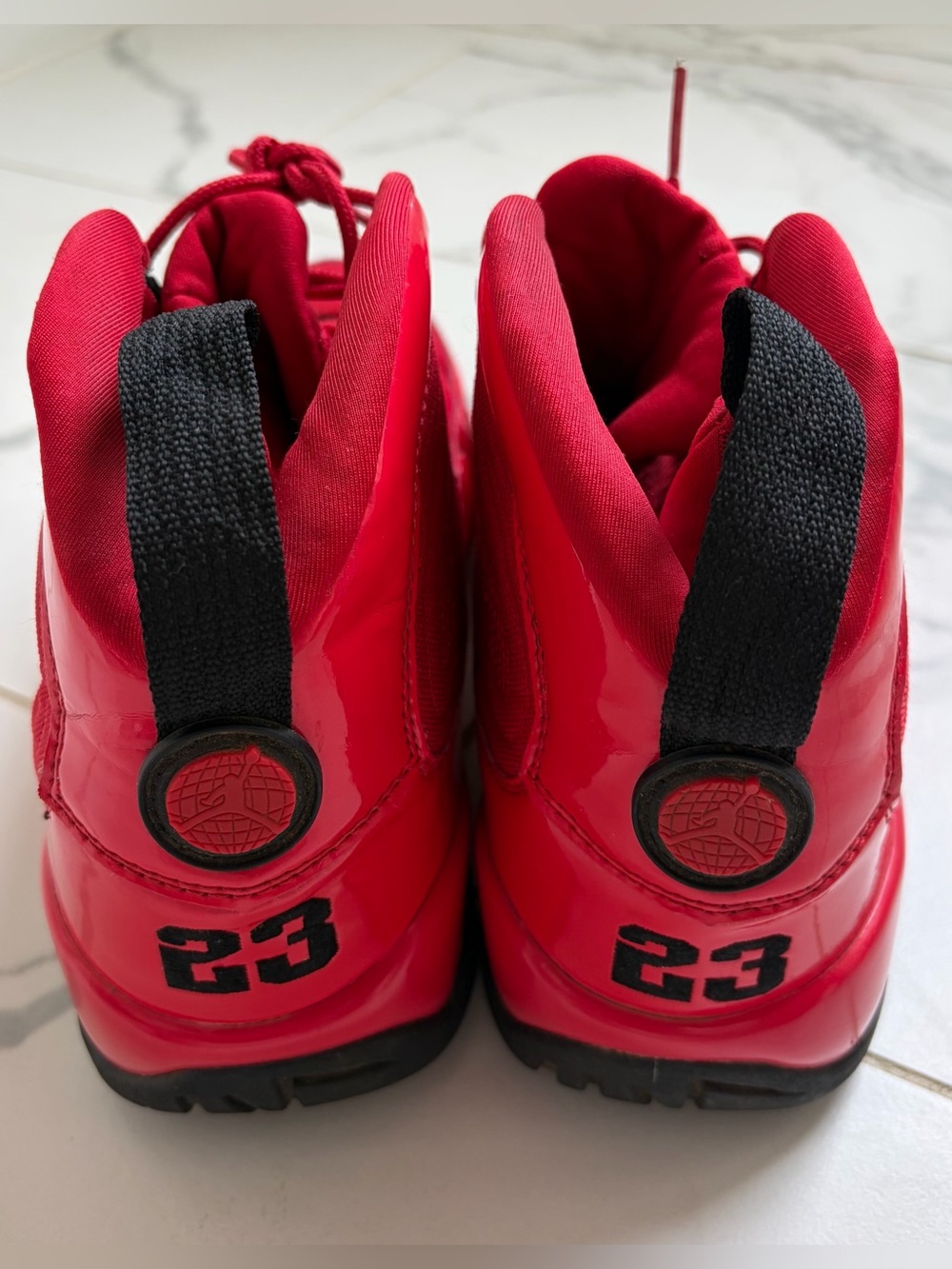 Jordan 9 Retro Chile Red Black Mens Size 10 Used - Picture 5 of 8